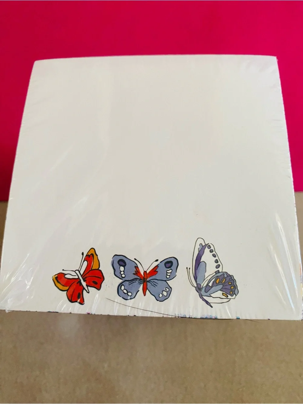 Vera Bradley Printed Note Cube NWT Coastal Breezy Butterfly